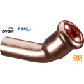 Copper Press Fitting with Dvgw Approval